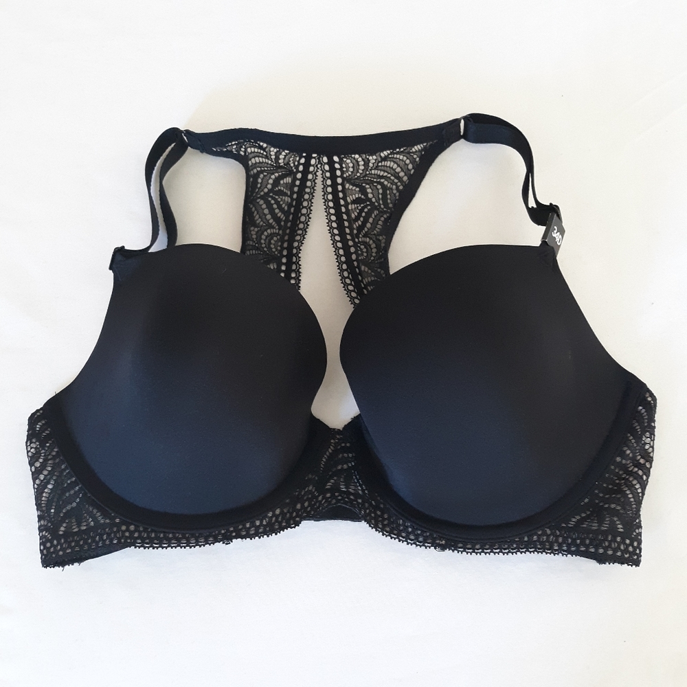 NWOT Paramour Carolina Lace Trim T-back Bra - Picture 3 of 7